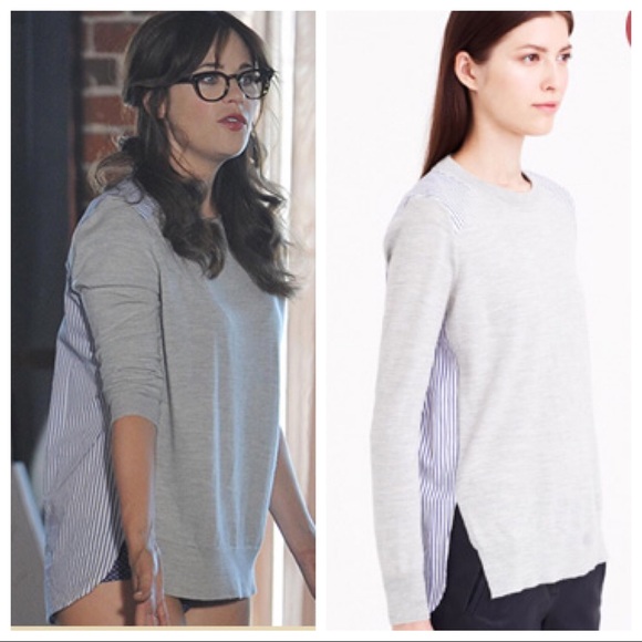 J Crew Mixed Media Sweater In Heather 